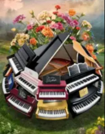 Collection of stylish pianos featuring sleek designs, high-quality sound, and modern features, perfect for home use and performances