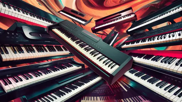 Collection of top-notch digital pianos with 88 weighted keys, advanced sound engines, and sleek designs, perfect for professional performances and home practice