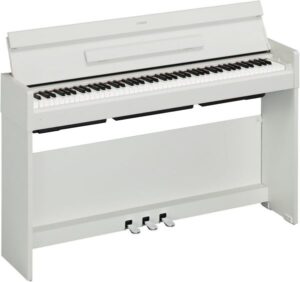 Yamaha YDP-S34 digital piano with 88 weighted keys, compact design, and authentic sound, ideal for home use and practice