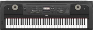 Yamaha DGX-670B digital piano in black finish with 88 weighted keys, built-in speakers, and advanced features for versatile music creation.