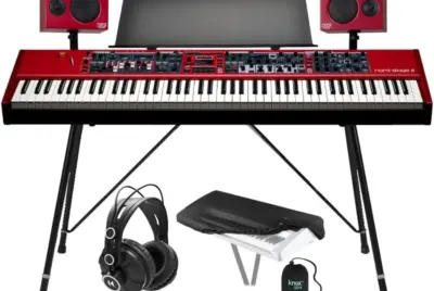 Collection of Nord keyboards featuring advanced sound engines, sleek designs, and versatile features, perfect for live performances and studio work
