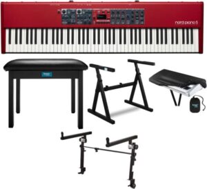 Nord Piano 5 stage piano with 88 weighted keys, advanced sound engine, and sleek design, perfect for professional performances and studio work