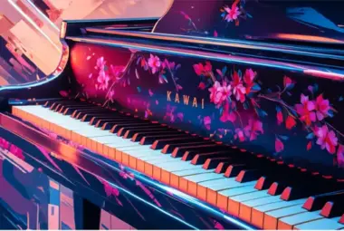 Collection of Kawai pianos, showcasing a range of premium acoustic and digital models with advanced sound technology and elegant designs.