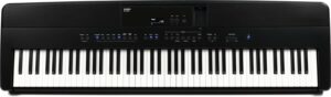 Kawai ES520 digital piano with 88 weighted keys, advanced sound engine, and Bluetooth connectivity, ideal for home practice and live performances