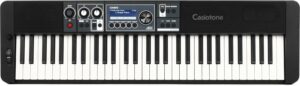 Casio CT-S500 portable keyboard with 61 touch-sensitive keys, built-in speakers, and a variety of sounds, ideal for beginners and music enthusiasts.