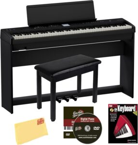 Roland FP-E50 digital piano with 88 weighted keys, advanced sound engine, and Bluetooth connectivity, perfect for performers and music producers