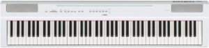Yamaha P-125 digital piano with 88 weighted keys, built-in speakers, and a sleek, compact design, perfect for home or stage use