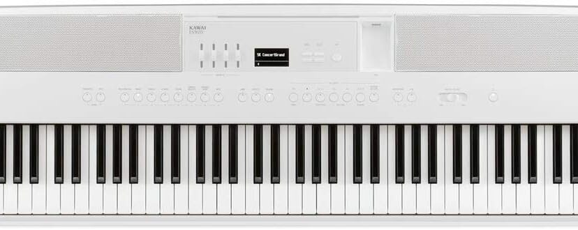 Kawai ES920 portable digital piano with 88 weighted keys, advanced sound engine, and Bluetooth connectivity, perfect for home, studio, and live performances.