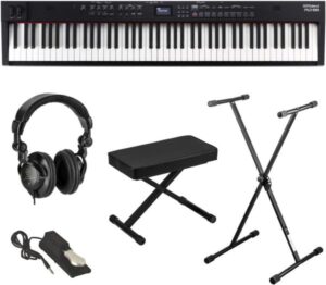 Roland RD-88 stage piano with 88 weighted keys, advanced sound engine, and compact design, ideal for live performances and studio use