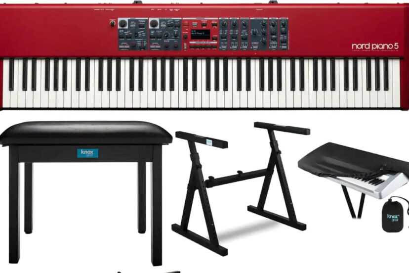 Collection of Nord pianos featuring advanced sound engines, 88 weighted keys, and sleek designs, ideal for live performances and studio use