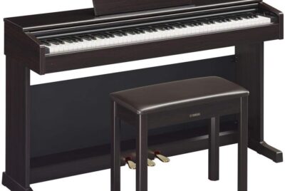 Collection of Yamaha pianos with weighted keys, sleek designs, and advanced sound technology, ideal for beginners and professional musicians