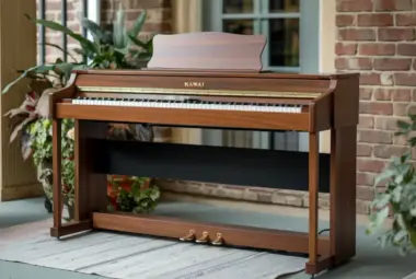 Selection of digital pianos for beginners with weighted keys, compact designs, and built-in learning features, perfect for new pianists