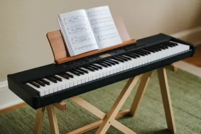 Collection of portable piano keyboards designed for beginners, featuring touch-sensitive keys, lightweight designs, and built-in speakers for easy learning and practice