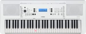 Yamaha EZ-300 portable keyboard with 61 light-up keys, built-in speakers, and user-friendly features, ideal for beginners and learning musicians