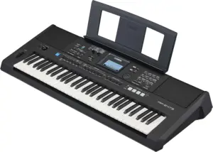 Yamaha PSR-E473 portable keyboard with 61 touch-sensitive keys, built-in speakers, and a wide range of voices and rhythms, perfect for beginners and musicians