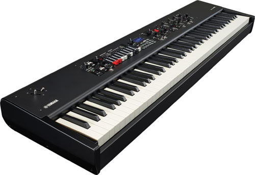 Yamaha 88-key digital keyboard with graded hammer action, compact design, and versatile features for beginners and professionals.